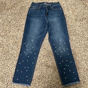 Jeans with decorations straight leg size 6